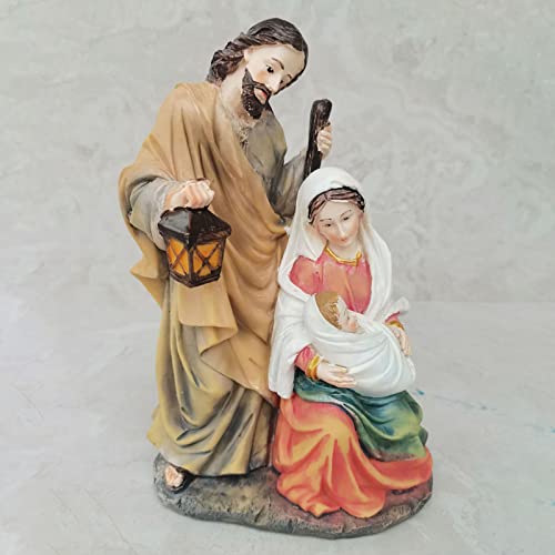Decoração da estátua da Sagrada Família em miniatura Mary Joseph para a Área de de Natal da Sala da