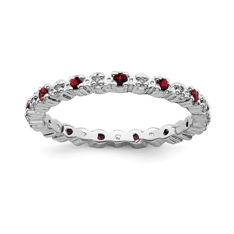 Bague grenat naturel et argent 925 une alliance éternelle d'exception pour femme