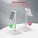 OMOTON Cell Phone Stand, Adjustable Angle Height Desk Phone Dock Holder for iPhone Air 17 Pro Max/Plus/XS/XR, Samsung Galaxy S20 / S10 / S9 / S8 and Other Phones (3.5-7.0-Inch),Silver