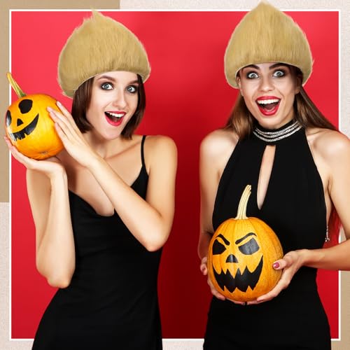 Image of Geyoga 1 Pcs Funny Wig Crazy Hair for Halloween Party,Light Gold | Funny Colorful Wig Adults Use, Unisex Funky Hairband, Halloween Mardi Gras Cosplay Costume Party Accessories