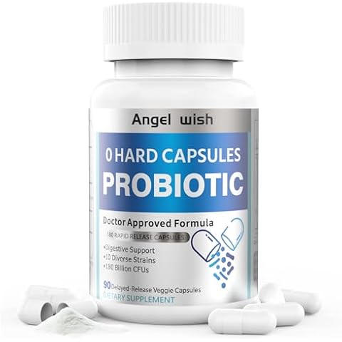 Prebiotics-Probiotics Nutritional-Supplements Women-Men 90Count - 180 Billion CFUs Probiotic Capsules Daily Prebiotic Supplement for Digestive Immune Health Support Cover