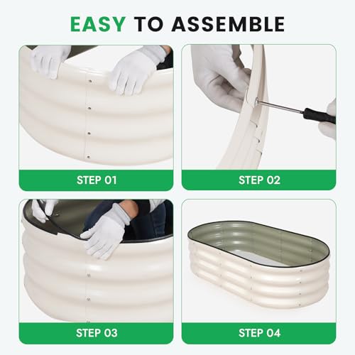 INNO STAGE Verzinktes Hochbeet, Metall, Pflanzkästen für den Außenbereich, für den Anbau von Gemüse, Kräutern, Blumen, Stahlpflanzen, Hochbeet,