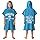 CalmyBEACH Badeponcho Kinder Poncho Handtuch - Mädchen Jungen Surf Frottee Bademantel Badetuch Baumwolle Strandponcho Surfponcho Kapuzenhandtuch 8-11 Jahre Malibu Blau