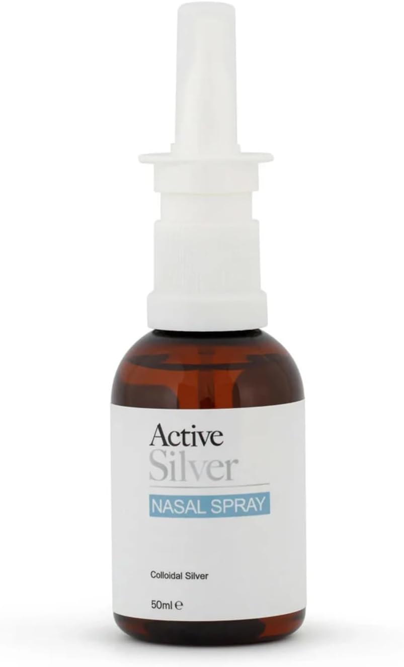 Active Silver - Nose Spray - 10ppm Pure Colloidal Silver - Gentle, Natural Sinus Support - UK Made, Vegan, Cruelty-Free, Lab-Tested, Additive-Free - 50ml
