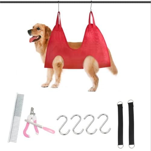 Pet Grooming Hammock,Dog Hammock Restraint Bag Helper with Nail Clipper