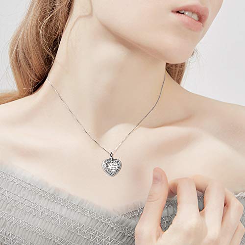 Onefinity Sterling Silver Locket For Ashes Always In My Heart Urn Necklace For Ashes Heart Locket That Holds Pictures For Women Ashes Necklace Keepsake Memorial Ash Jewelry #TOP5
