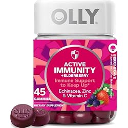 1 of Olly Gummy Active Immunity+Elderberry, 45 Gummies (1 Pack), Berry Flavor