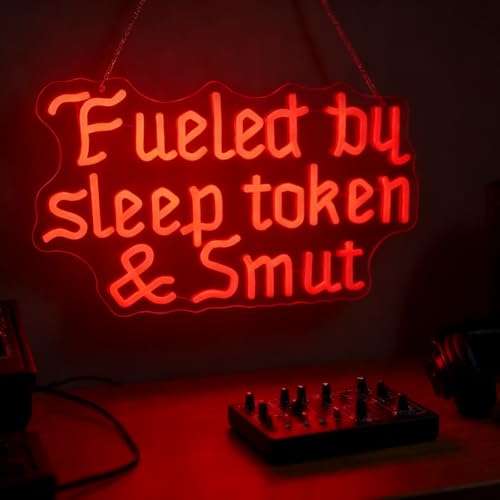 Image of Fueled by Sleep Token and Smut Neon Sign, 16.5 inchx10.2 inch