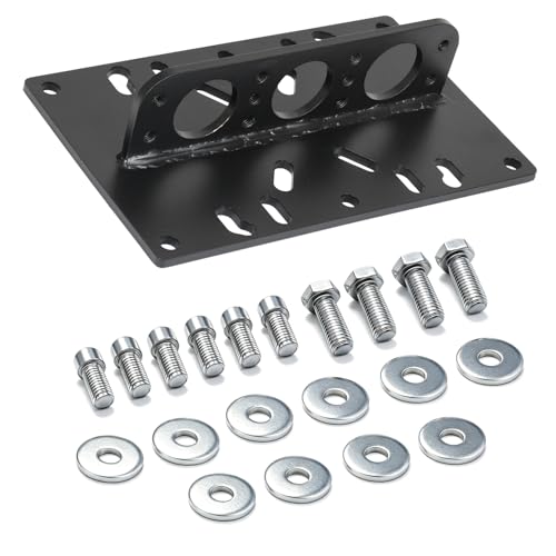 Dedomy Universal Engine Lift Plate LS Engine Lift Plate for SBC BBC Chevy Ford Carb Carburetor Hoist with Reinforced Welds Black