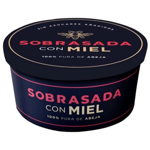 PEÑA CRUZ Sobrasada: Clásica, Picante y con Miel – Elaboración Tradicional y Sin Gluten – 180g y 200g Prod. Almerienses 100%, Envío Refrigerado (3 BOTES, Sobrasada con Miel (180g))