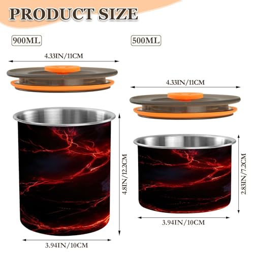 Envase hermético Blueangle acero inoxidable 500 ml rojo miniatura 2