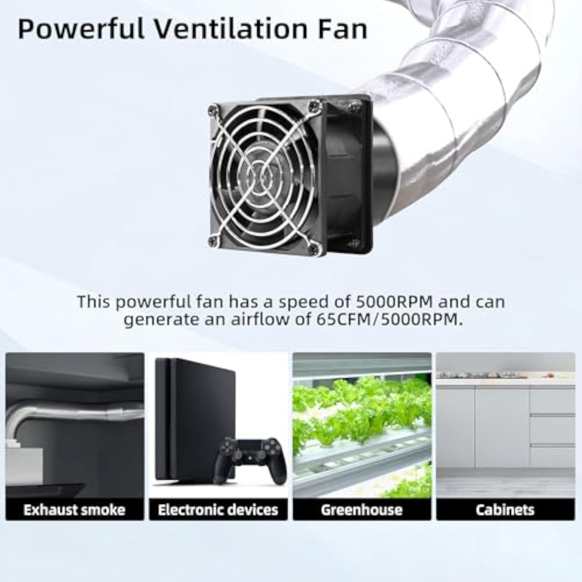 80mm Small Axial Exhaust Fan with Duct Plate Kits