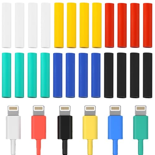 EIHI 24 Piezas tubo termoretráctil, tubo termoretráctil, tubo termoretráctil para cables eléctricos, protector de cable de teléfono móvil