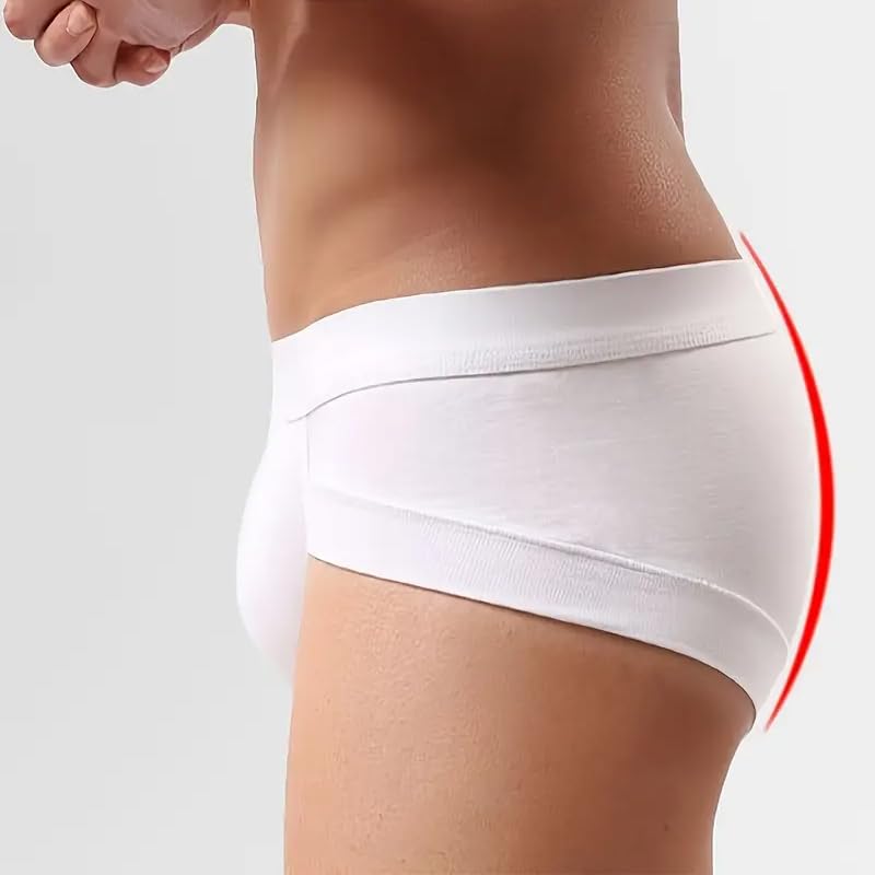 4Pcs Men'S Underwear, Comfortable Breathable Loose Briefs, for Everyday Wear2