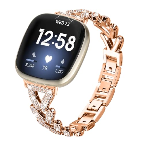 Gimuk�X�g���b�v Fitbit Versa 4/Sense 2�ɑΉ� ���f�B�[�X �����Y ���^�� �L���L�� ���߉\ �X�e�����X�X�`�[�� ���X�g�o���h �����p�X�g���b�v �o���h �u���X���b�g Fitbit Versa 4/Versa 3/Sense�p 