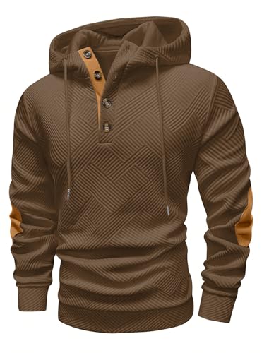 Vssjavun Mens Hooded Sweatshirt Casual Long Sleeve Drawstring Hoodie Pullover Sweatshirts