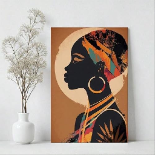 Foulards colorés femme africaine toile abstraite pour grand mur vide