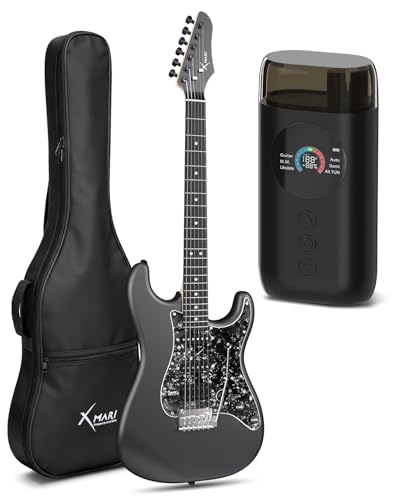 Enya XMARI Smart Electric Guitar with Built-in DSP Effects, 4 Presets, USB-C OTG Recording, Headphone Output, Custom Ceramic Pickups & Enya Smart Automatic Guitar Tuner