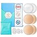 Damen mit günstig Kaufen-ILLURE® Nippelpads – Damen Nipple Cover [2 Paar] mit Brustwarzenschutz - Nipple Pads wiederverwendbar & waschbar - dünne Selbstklebende Brustwarzen Nippelabdeckung aus hypoallergenem Silikon [8 cm]