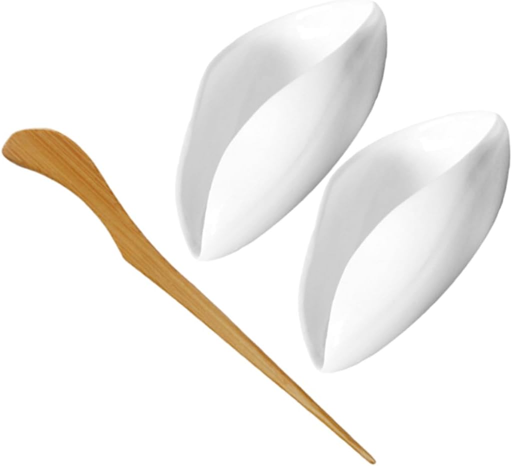 Ceramic Tea Vessel Chinese Tea Scoop Leaf Holder for Loose Tray Spoon for Bean Accessories