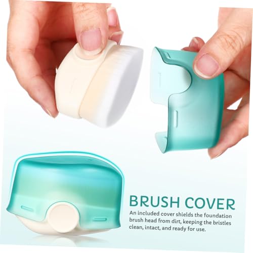 JHKNNK Makeup Brush Set Cover for Precise Application, Flat Top Foundation and Blush Brush for Liquid, Cream, Powder, and Sunblock Use