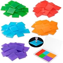 SYWHXY 100Pcs Wax for Diamond Art Painting, Colorful Diamond Art Glue Clay, 2 x 2cm Diamond Art Wax Refills for Embroidery Accessories Tools, DIY Diamond Paint Tool Set 5 Colors