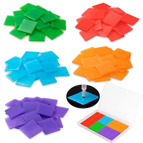 Cires colorées pour peinture diamant : 100 recharges avec boîte pour vos soirées de broderie cosy