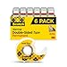 Scotch Double Sided Tape, Narrow Width, No Mess, Strong, Engineered for Holding, 1/2 x 500 Inches, 6 Dispensered Rolls (6137H-2PC-MP)