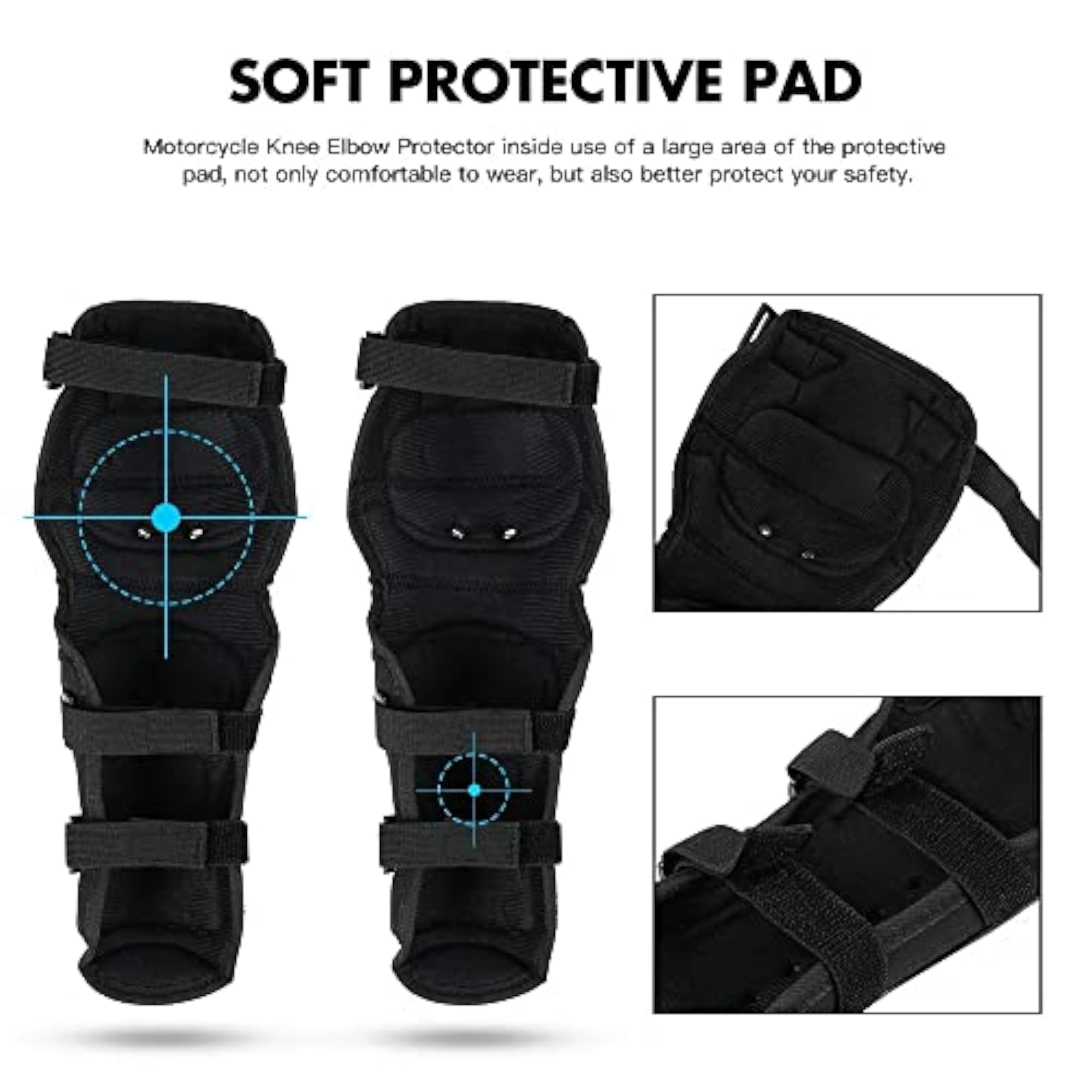 Alloy Steel Elbow Guard Knee Guard Shin Protector Set for Bikers