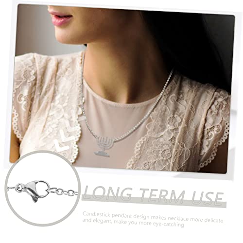 PRETYZOOM 3 Pçs Enfeites De Hanukkah Colar De Joias Colares De Aço Inoxidável Joias Da Moda Para 9 R