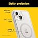 OtterBox iPhone 17e, 16e, 15, 14, 13 (ONLY) Symmetry Series+ Case, Snaps to MagSafe, Ultra-Slim, Raised Edges Protect Camera & Screen - Non-Retail Packaging - Peachy Bloom (Clear)
