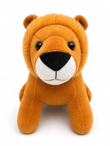 Image of Cute Lion Soft Toy for Kids, Ultra Soft Plush Stuffed Animal Toy, Huggable Cuddly Teddy for Boys & Girls, Birthday Gift, Home Decor, Brown Lion Plush 18 cm