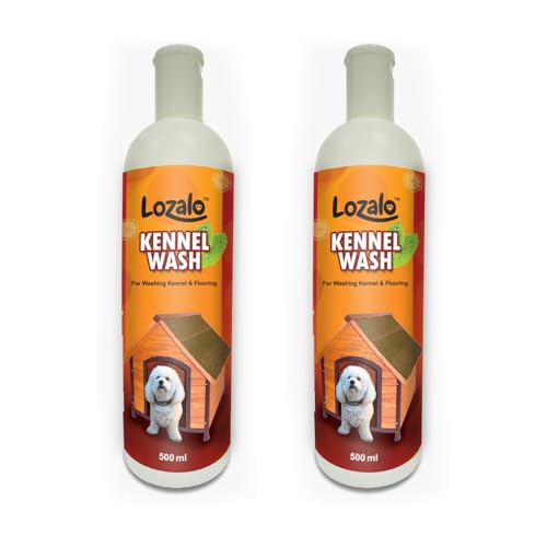 Image of Lozalo Kennel Wash Liquid 2x500ml for Washing Dog Kennel & Flooring, Pet Shops, Veterinary Clinics & Grooming Salons (Red)