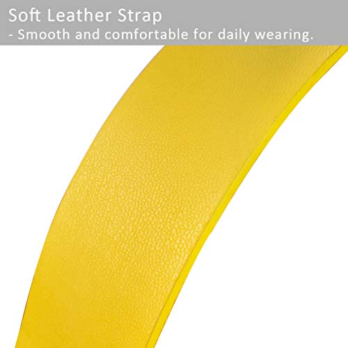 Fashion Leather Belts For Women, M Name Belt With Removable Buckle For Cosplay Yellow M #TOP3