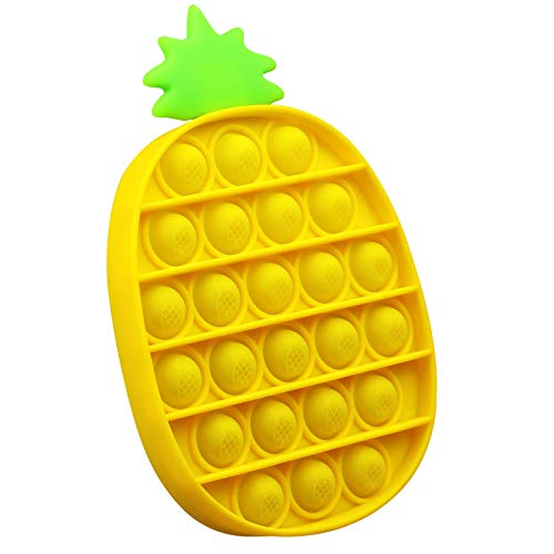 JAYEE Push Fidget Sensory Toy, Silicon Bubble PressureÂ Anxiety Pressure Stress Reliever Toys Gift for Kids Adults, Squeeze Sensory Toy for Family & Office (Pineapple Yellow)