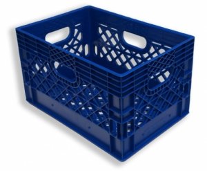 24qt New Milk Crates 6 Pack All are in BLUE Color!