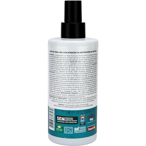 Turma da Mônica Pet Higienizador De Patas Para Cães E Gatos Turma Da Mônica 250 Ml Azul