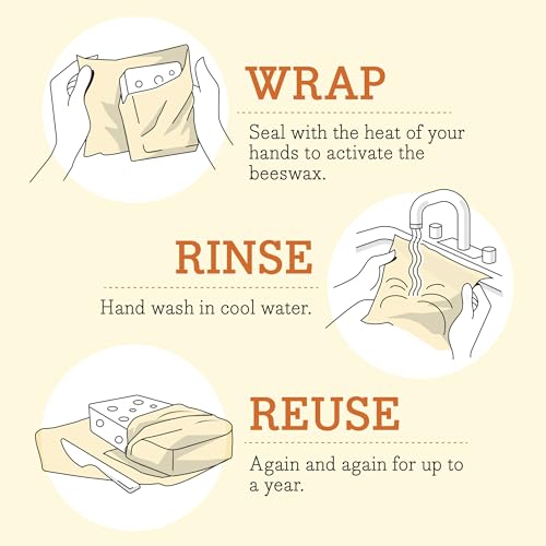 Bee's Wrap Vegan Beeswax Wraps for Food - Bread Wrap - Made in USA Reusable Bread Storage Bags - Organic & Eco-Friendly Alternative to Aluminum Foil, Sourdough Bags & Plastic Wrap, Vegan Meadow Magic