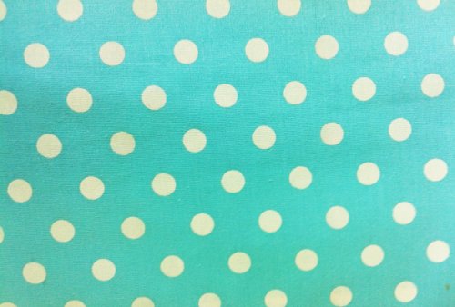 Tissu autocollant rouleau turquoise à pois blancs Panoah pour relooking meuble rapide