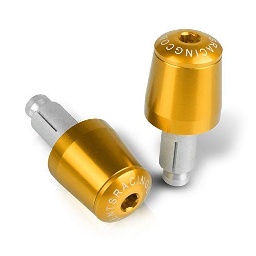 HOKVJUniversal Motorcycle Hand Bar Ends Slider Handle Control End Grip Cap for Guzzi California Custom Tours Classic 2014 2015 2016 (Color : Gold and Gold)