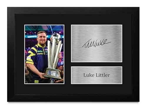 Cuadro de Luke Littler A4 para decorar tu zona de juego de dardos