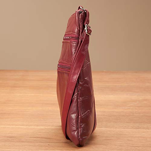 Miles Kimball RFID Lambskin Patch Leather Crossbody Bag4