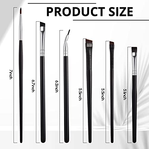 12 Pieces Eyeliner Brushes Set, Thin Slanted Makeup Gel Eyeliner Brush Line Fine Eyeliner Brush Pointed Makeup Brush Angled Eyeliner Makeup Tool For Girls Women Water Activated Eyeliner Makeup Tool #TOP1