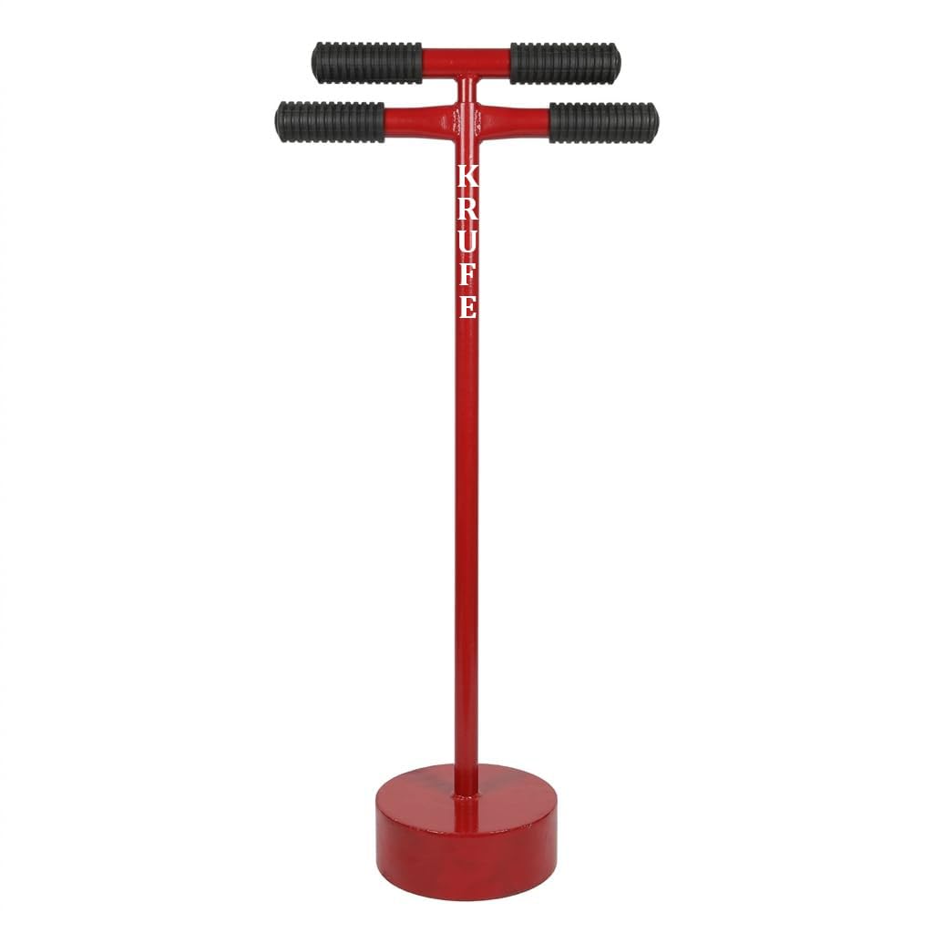 Heavy Duty Metal Cow Dung Cake Maker Tool | 3 Hole Upla Making Machine with Dual Handle | Gobar Cake Press for Organic Fuel & Farming Use