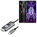 BoxWave Cable Compatible with ZTE Nubia Red Magic 7 - SmartDisplay Cable - USB Type-C to HDMI (6 ft), USB C/HDMI Cable for ZTE Nubia Red Magic 7 - Jet Black