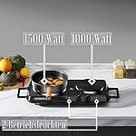 Elektrische Doppelkochplatte 2.500 Watt Campingkocher Herdplatte Kochfeld Camping 2 Kontrolleuchten Kochplatte Überhitzungsschutz aus Glas – Bild 5