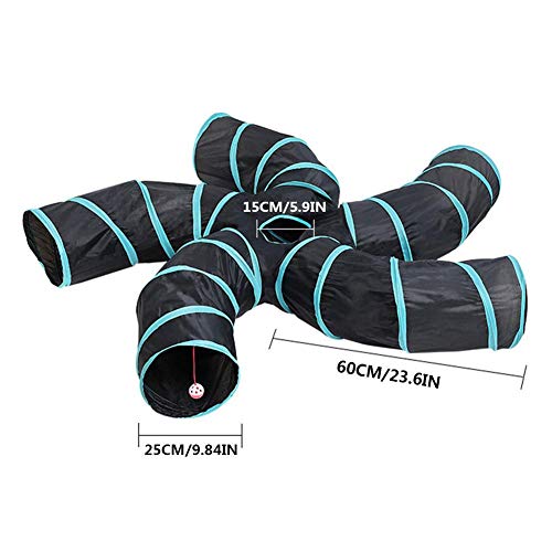 Tunnel per gatti a 5 vie, grande, per interni ed