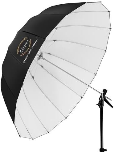 GlowEasy Lock Medium Deep White Fiberglass Umbrella (41")