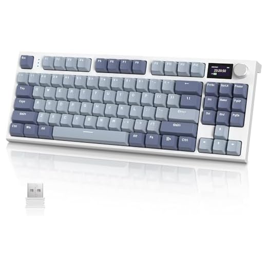Teclado Gamer Mecanico Sem Fio RGB Attack Shark K86 com Tela Multimidia