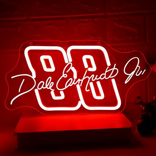 Image of Racing Neon Sign for Wall Decor Dimmable Race Car Neon Light Suitable for Man Cave Room Decor Legend Sign Light Up for Bedroom Party Playroom Birthday Gift for Fans Size13.7 * 7.0In(P233)